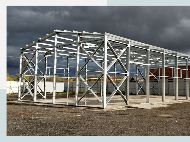 Двускатные ангары в Углич от 625 руб. за квадрат