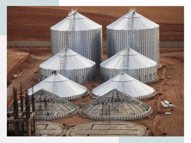 Строительство зерновых силосов в Угличе